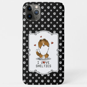 I Love Shelties (sable 2) Shetland Sheepdogs Cute iPhone 11 Pro Max Case