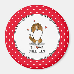 I Love Shelties (sable 2) Shetland Sheepdogs Cute Magnet