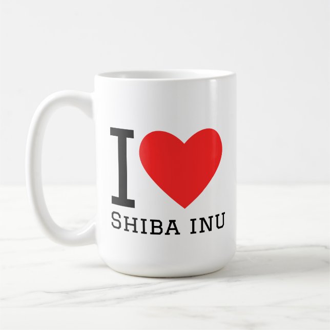 I love shiba inu coffee mug (Left)