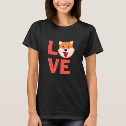 I Love Shiba Inu Dog Puppy Pet Owner And Animal T_Shirt