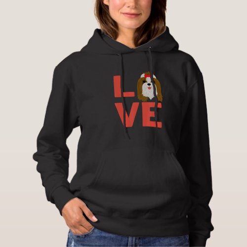 I Love Shih Tzu Dog Puppy Pet Owner And Animal Hoodie