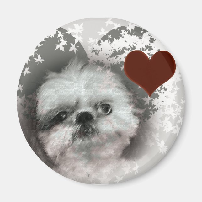 I Love Shih-Tzus Fridge Magnet (Front)