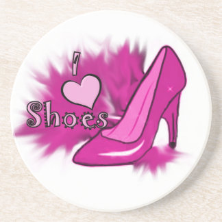 I Love Shoes Drink Coaster
