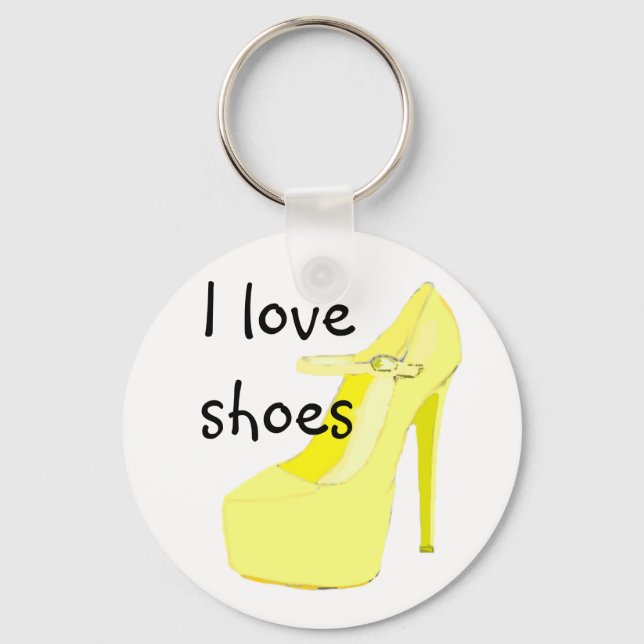 I Love Shoes Keychain (Front)