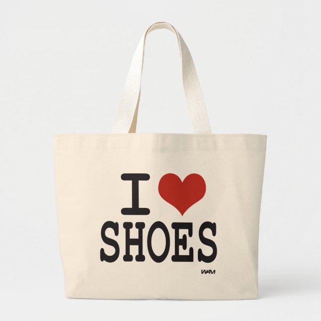 I love Shoes Large Tote Bag (Front)