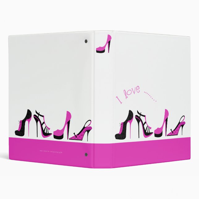 I Love Shoes ringbinder-pink Binder (Background)