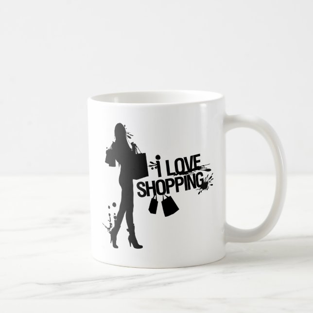 I Love Shopping Coffee Mug (Right)