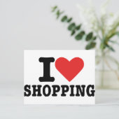 I love shopping postcard (Standing Front)