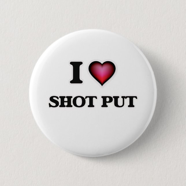I Love Shot Put Button (Front)