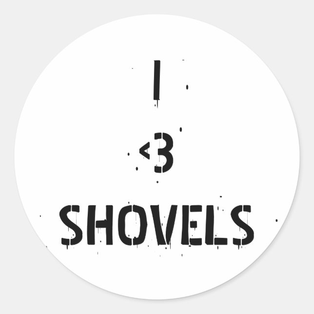 I love shovels sticker (Front)