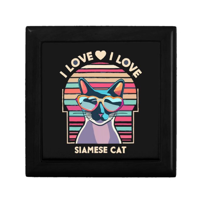 I love Siamese cat Gift Box (Front)