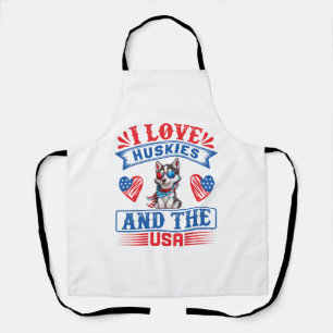 I love Siberian Huskies and the USA Apron
