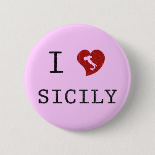 I Love Sicily Button