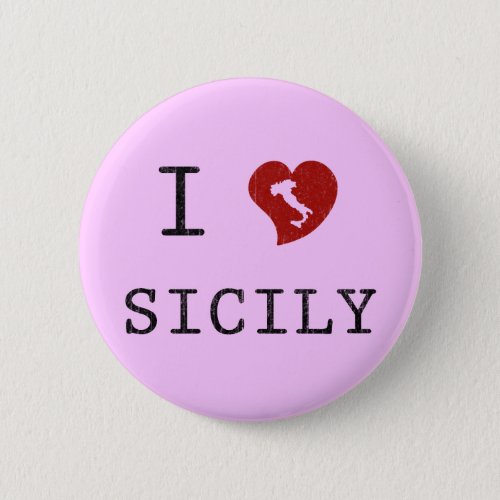 I Love Sicily Button