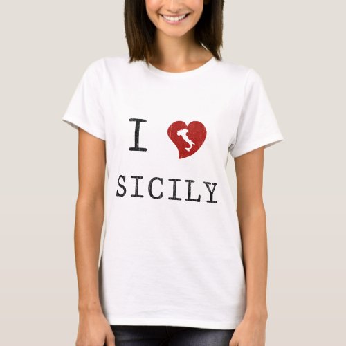 I Love Sicily T_Shirt