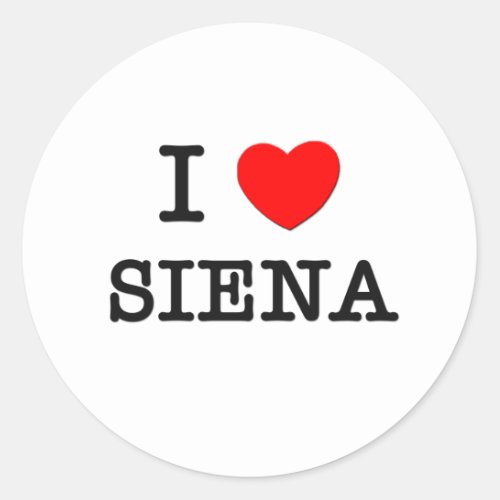 I Love Siena Classic Round Sticker