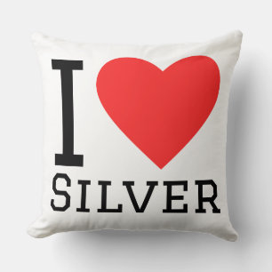 I love silver throw pillow
