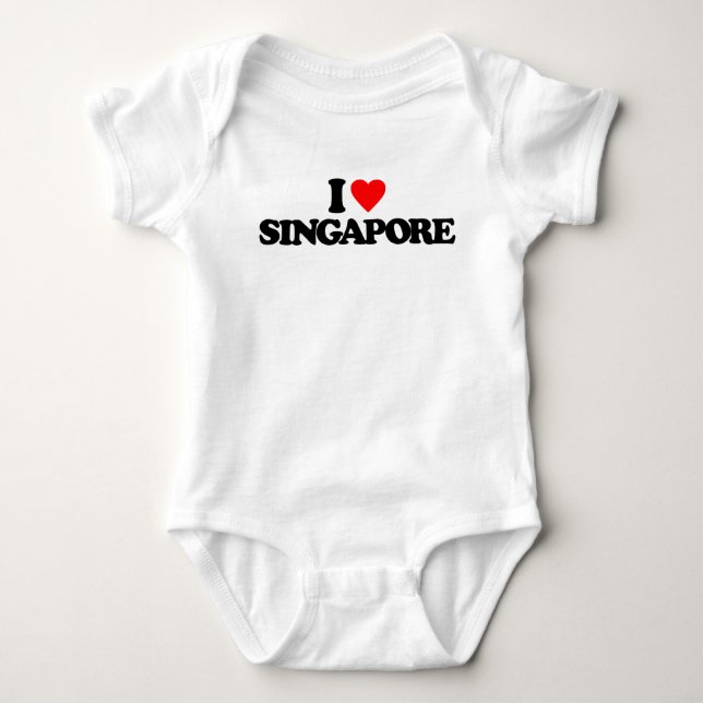 I LOVE SINGAPORE BABY BODYSUIT (Front)