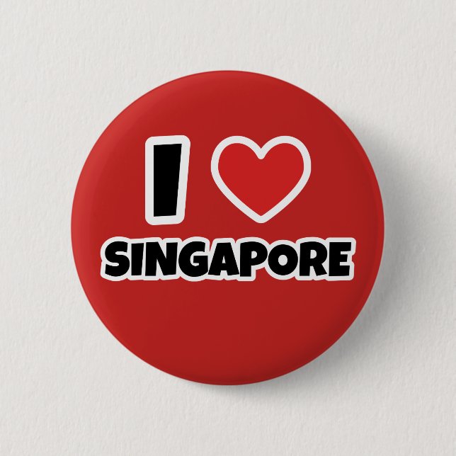 I love Singapore Button (Front)