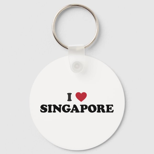 I Love Singapore Keychain (Front)