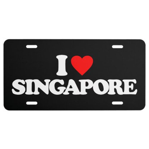 I LOVE SINGAPORE LICENSE PLATE