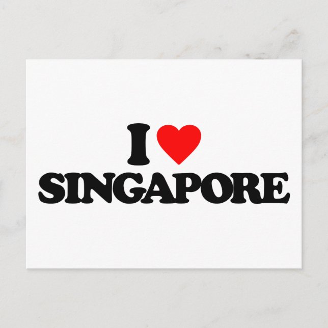 I LOVE SINGAPORE POSTCARD (Front)