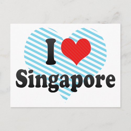 I Love Singapore Postcard