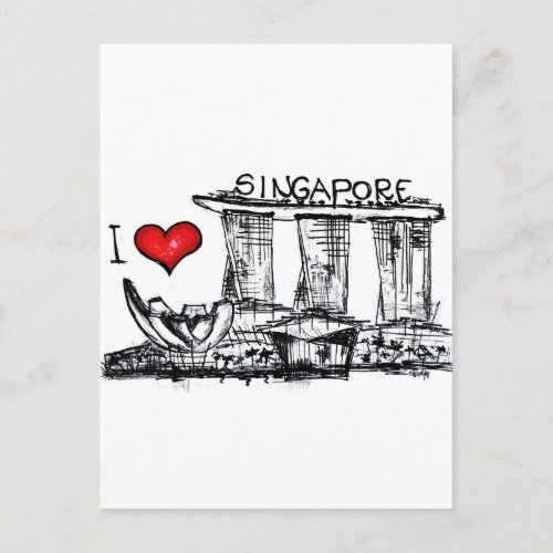 I love Singapore Postcard