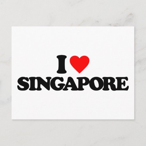 I LOVE SINGAPORE POSTCARD