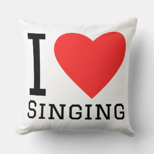 I love singing throw pillow
