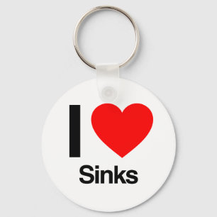 i love sinks keychain