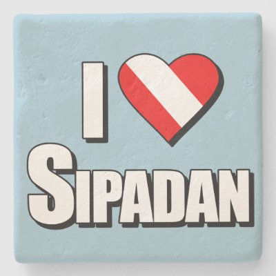 I Love Sipadan Diving Stone Coaster
