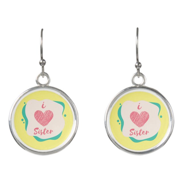 i love sister earrings (Front)