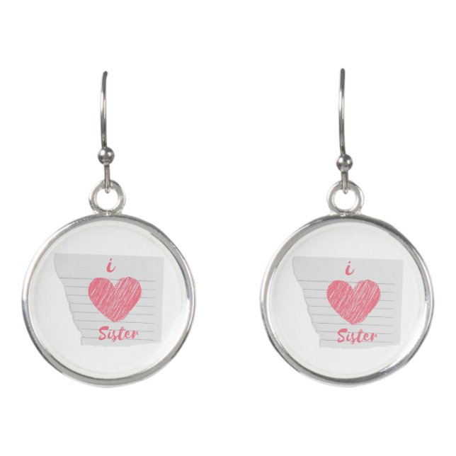 i love sister earrings (Front)