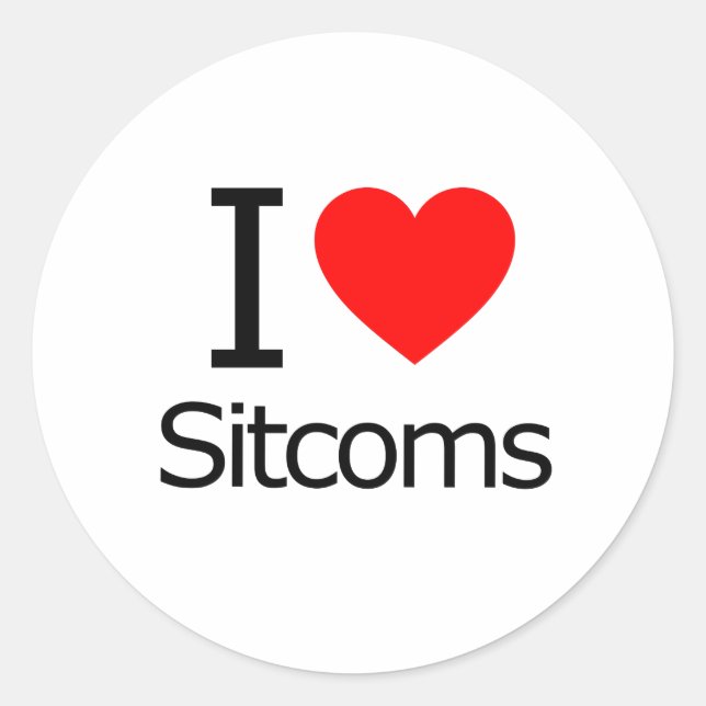 I Love Sitcoms Classic Round Sticker (Front)