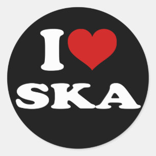 I Love Ska Classic Round Sticker