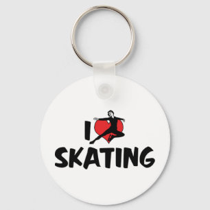 I Love Skating Keychain