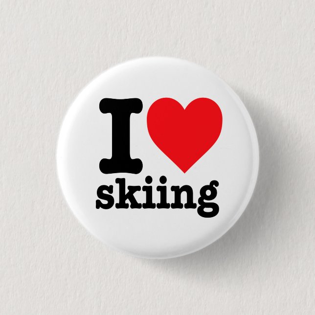 "I love skiing" Button (Front)