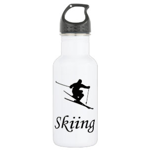 I Love Skiing Stainless Steel Water Bottle
