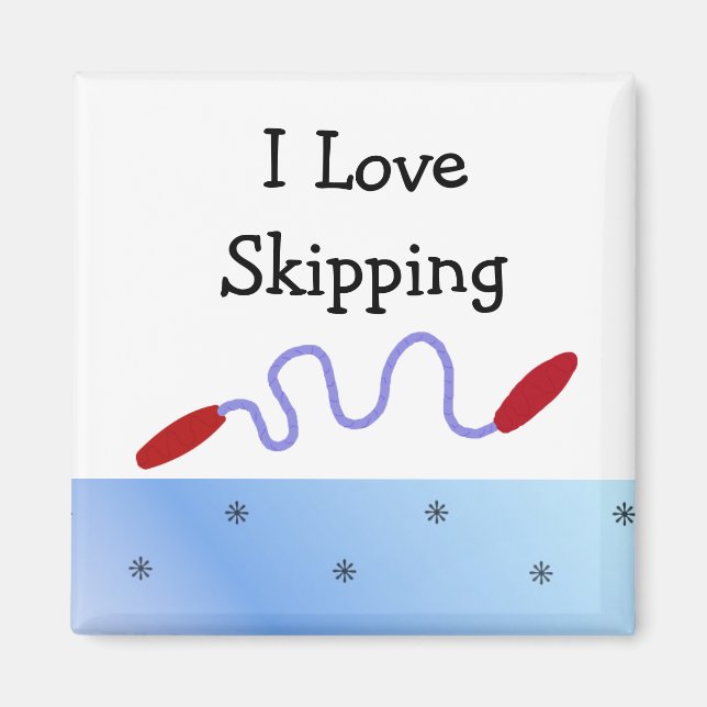 I Love Skipping Magnet (Front)