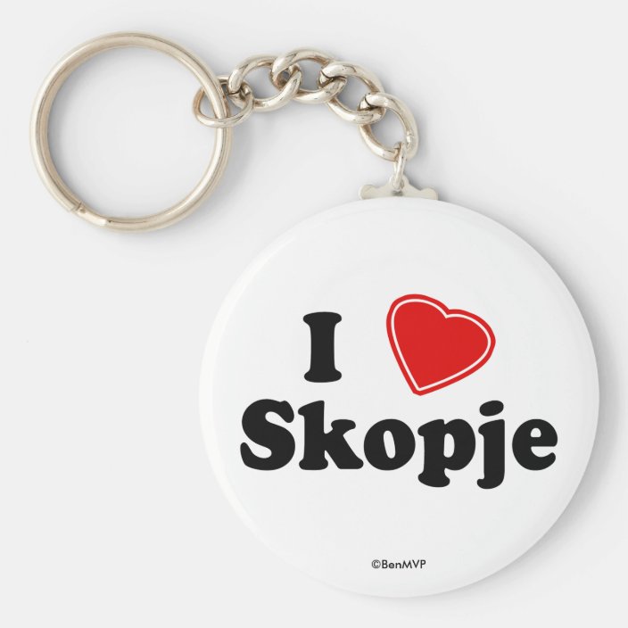I Love Skopje Key Chain