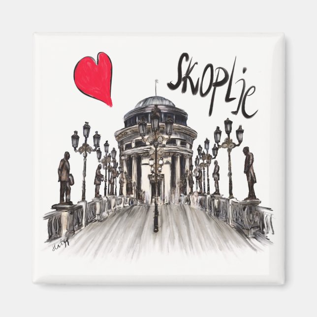 I love Skoplje Magnet (Front)