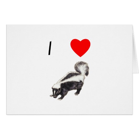 I Love Skunks (2) Cards (Front Horizontal)