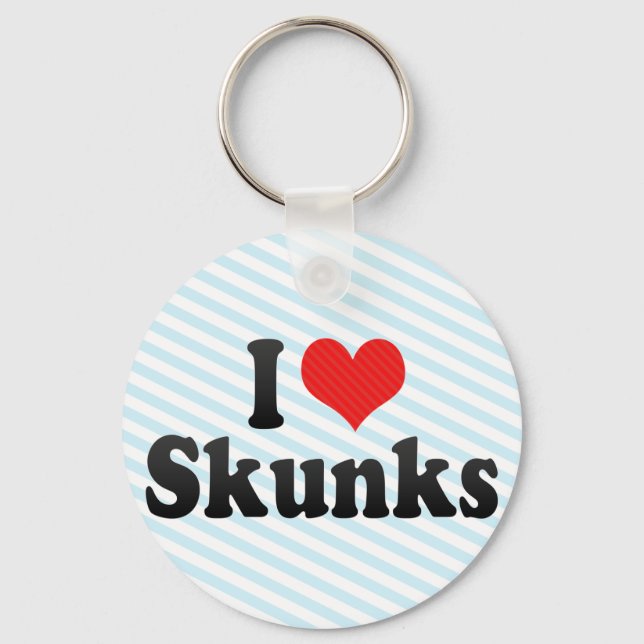 I Love Skunks Keychain (Front)