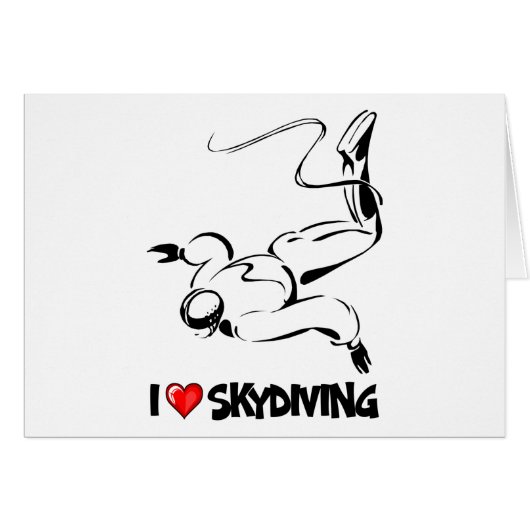 I Love Skydiving Cards (Front Horizontal)