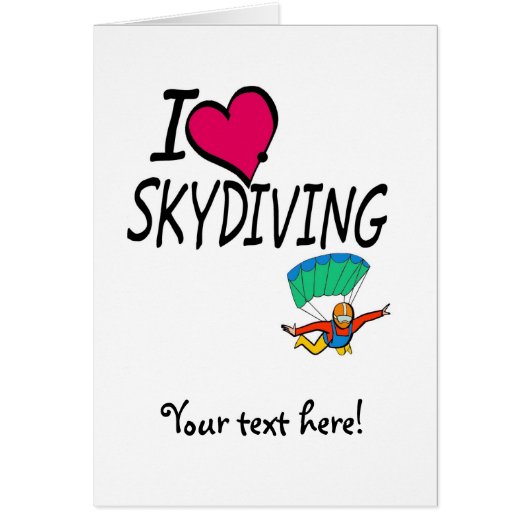 I Love Skydiving Cards (Front)