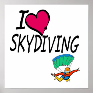 I Love Skydiving Poster