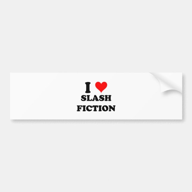 I Love Slash Fiction Bumper Sticker (Front)