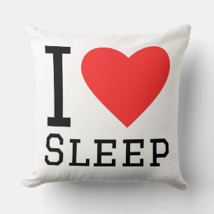 I love sleep throw pillow