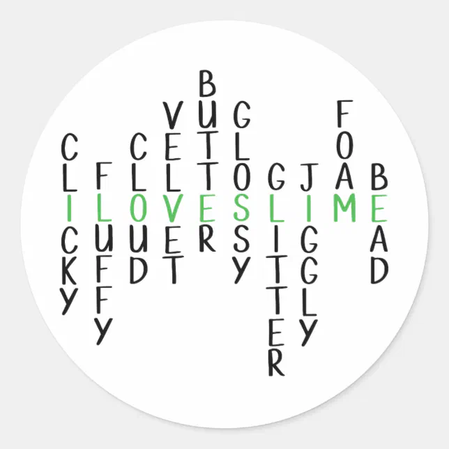 I Love Slime Stickers Zazzle I Love Slime Stickers Zazzle